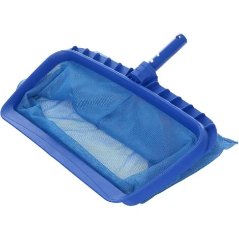 Retino skimmer di grande capacità: maglia fine, facile da pulire la superficie e il fondo della tua piscina blu.