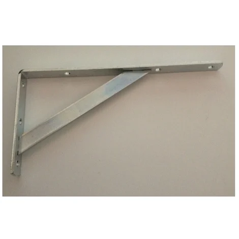 Mensola con Saetta in Acciaio Zinco Cromato misura 20 cm Spessore 3 mm 1 pz