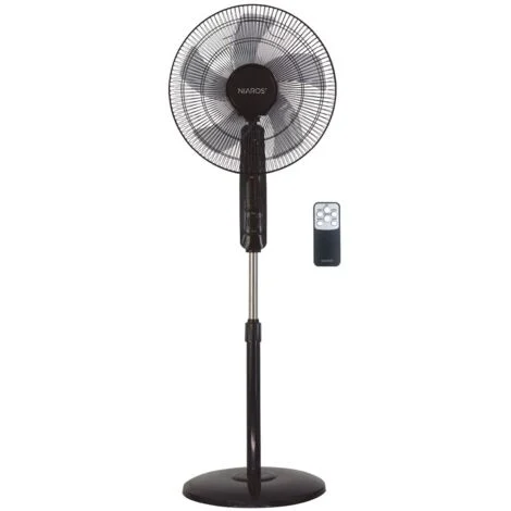 Ventilatore a piantana orientabile "Lungra" con telecomando (50W 230V) Ø43x133cm nero