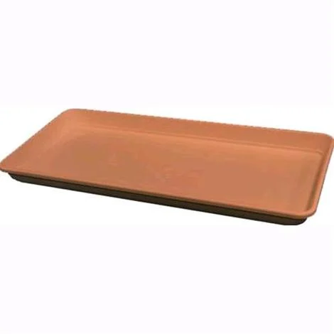 SOTTOVASO RETTANGOLARE Resina color TERRACOTTA 90x36x6H cm per VASO FESTONATO