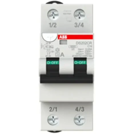 ABB DS202CRC16A30 - Differenziale magnetotermico 2P C16 0.03A Classe A