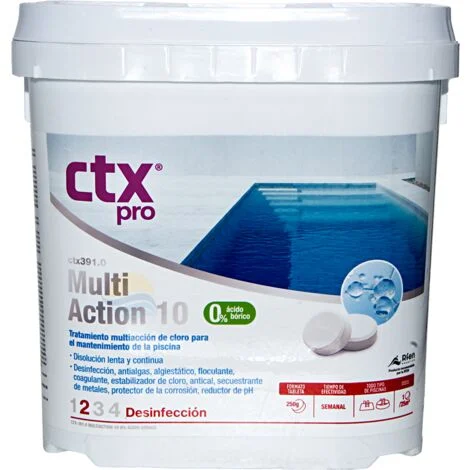 Compresse multiaction di cloro 10 CTX-391,0 0% borico. 5 kg.