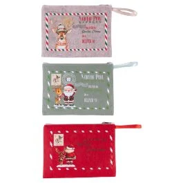 Pochette natalizia in feltro, design biglietto di Natale, Xmas