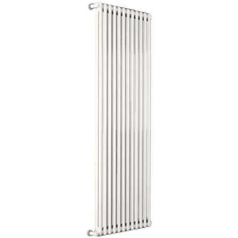 Ardesia radiatore tubolare 2 colonne h.2000 - 10 elementi - colore bianco RAL9016 - completo di tappo cieco e riduzioni da 1/2" 3541700007967