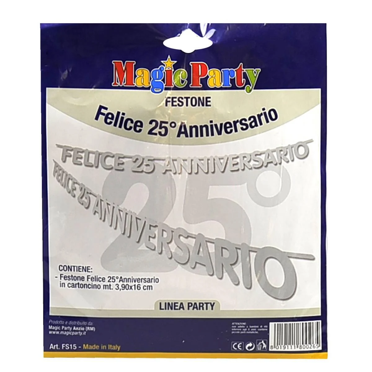 Festone party 25 anniviverasrio mt