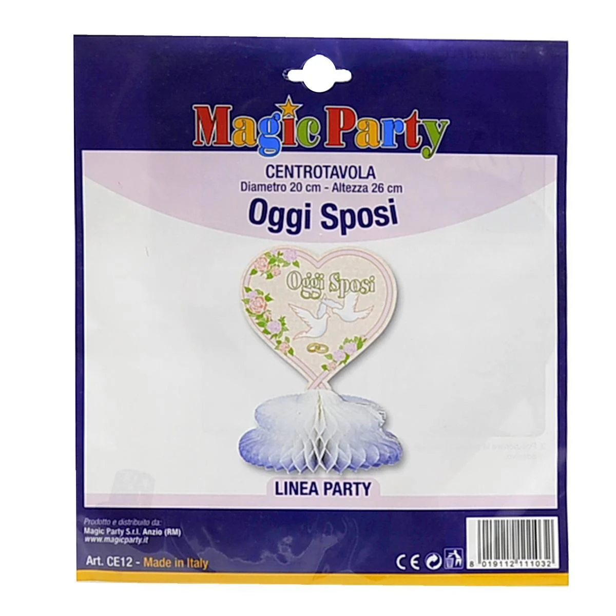 Festone party centrotavola cuore sposi