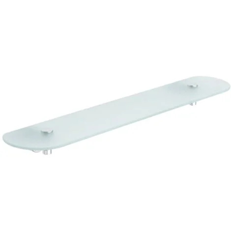 METAFORM - MENSOLA IN VETRO SATINATO OPACO CON SUPPORTO COLORE BIANCO ENJOY A04