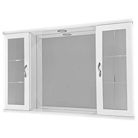 Specchio Cloe 2 ante a specchio - Bianco 94,5x60,5x16