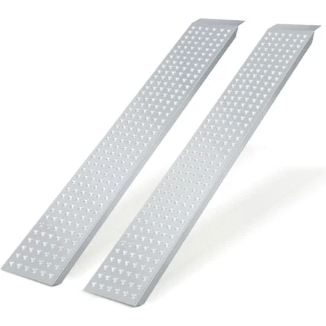 Set di 2 rampe di carico zincate antiscivolo 160cm Rampa per auto moto fino a 400kg