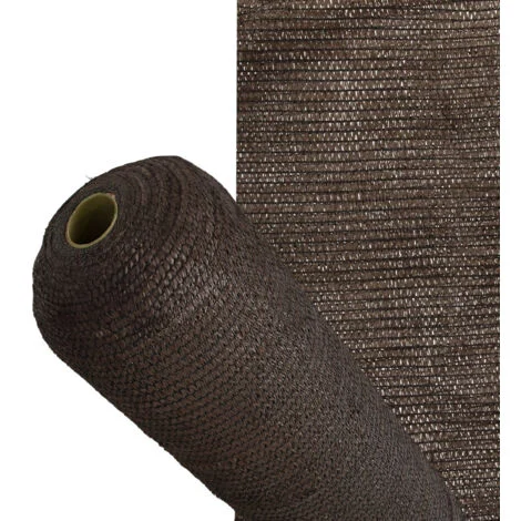 SATURNIA Rotolo di rete ombreggiante 1 x 50 metri, riduce le radiazioni, protegge giardini e terrazze, regola la temperatura, colore marrone