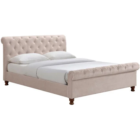 Letto matrimoniale 160x200 velluto capitonne RILEY