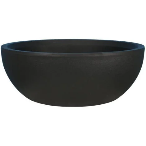 RIVIERA - Vaso a coppa per piante - granito D40 - nero