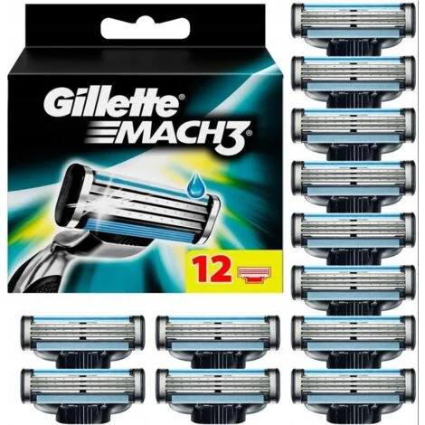 Cartucce per rasoio Gillette Mach3 12 pezzi lame di ricambio lame di ricambio