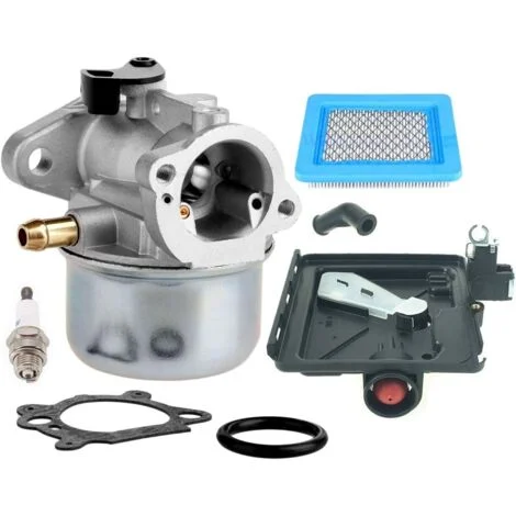 799868 Carburatore compatibile con Briggs & Stratton 498170 799872 694202 497586 498254 790821-14111 Carburatore + 795259 Base primer per filtro aria