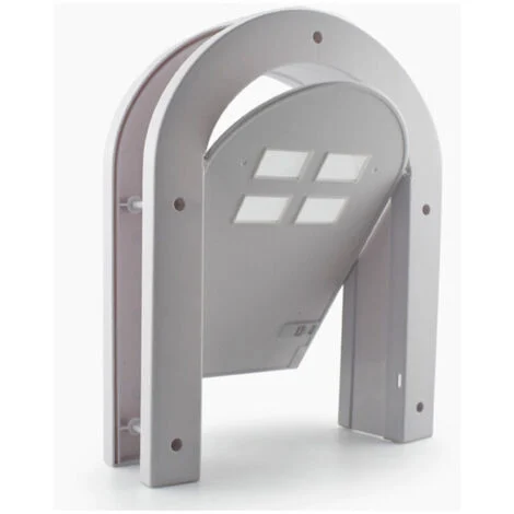 Porta per gatti da interni KZQ dalla forma unica, porta con serratura per cani e gatti fino a 150 cm, facile da installare e sicura, ideale per gli amanti degli animali (bianco)