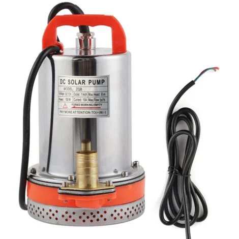 Piccola pompa sommergibile solare, a batteria, prevalenza 8 m, pompa sommergibile CC, pompa solare per acqua, pompa sommergibile a batteria (12 V)
