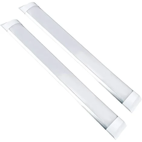 Plafoniera LED Soffitto 90 cm Luce Fredda 28W Barra Lineare - Set da 2 Pezzi