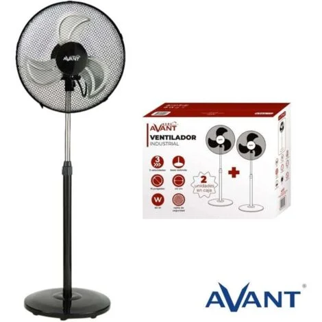 Set di 2 ventilatori industriali - 60w - 40cm pie - 60w