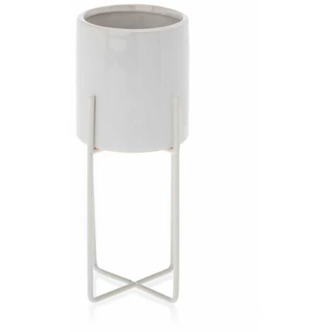 Vaso da fiori Flori bianco, 23,5 cm