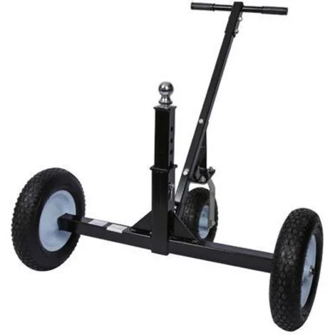 Wiltec Carrello sposta rimorchio roulotte regolabile in altezza max 500 kg con 3 ruote Aiuto di manovra