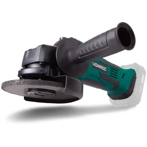 VONROC Smerigliatrice angolare a batteria 20V/115mm. Batteria e caricabatterie non inclusi, disco abrasivo non incluso