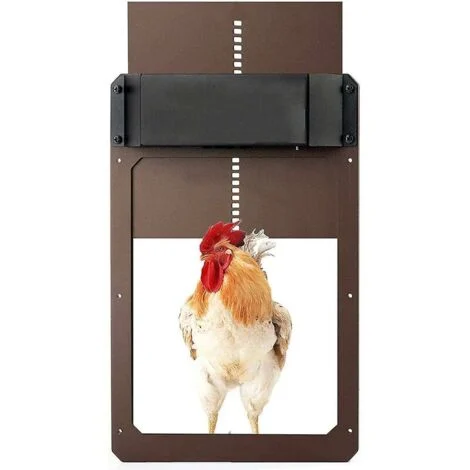Kit porta automatica per pollaio, porta automatica per pollaio alimentata a batteria con timer e sensore di luce, accessori per pollaio