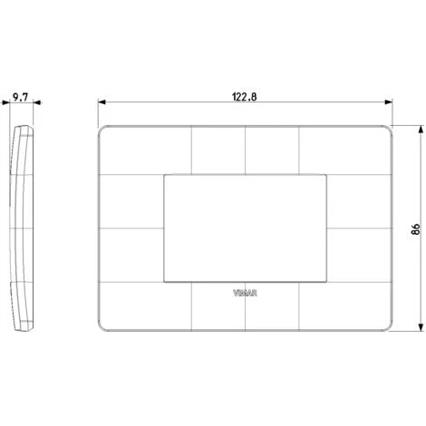 Placca Vimar Plana Up 3M nero matt 14653U.19
