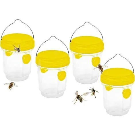 [NON UTILIZZATO] ODIPIE Trappola per calabroni asiatici, Trappola per vespe e calabroni da appendere all'aperto, Kit trappola per calabroni per bottiglia di plastica da interno, Trappola per zanzare,