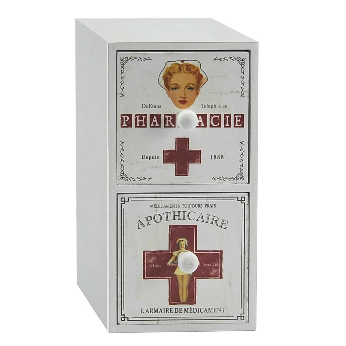 Scatola Pronto Soccorso 2c Legno cm.12x10x22