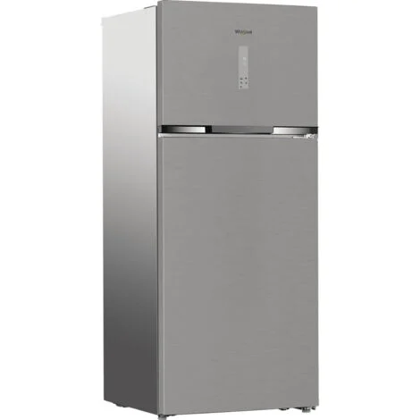 Whirlpool WHD2 6552 X4E Frigorifero doppia porta a libera installazione, Dual no frost, 78cm, Classe E, Pearl Inox, 37 dbA, h 187cm