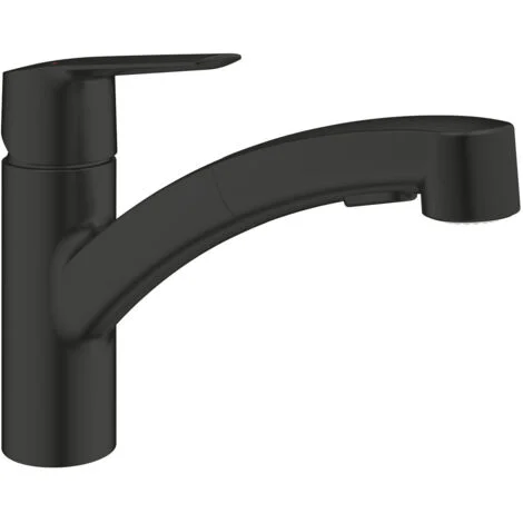 Grohe QuickFix Start - Miscelatore da lavello con doccetta estraibile, nero opaco 303072431