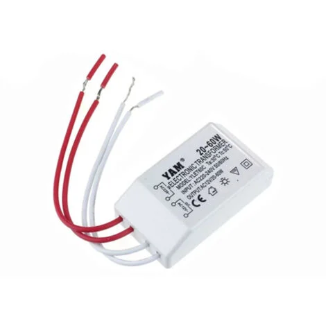Trasformatore elettronico 220V AC 12V per lampade alogene G4, convertitore di tensione 20-60W con perline per lampade - Driver di alimentazione intelligente - OUYLAF