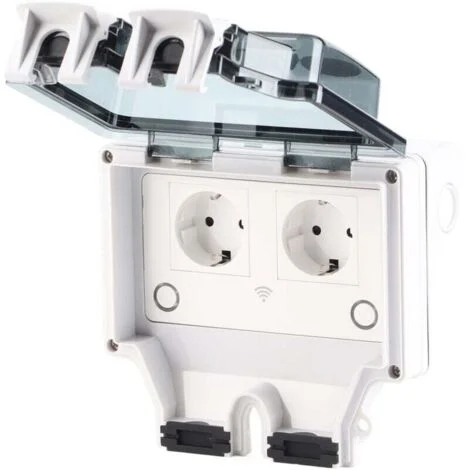 Presa esterna impermeabile Ulisem - Presa esterna impermeabile IP66 con spia luminosa - 16A 110-250V Stile europeo - Presa da giardino per cortile esterno