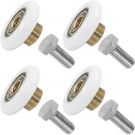 Set di 4 rotelle di ricambio per porta doccia - 19 mm - con viti