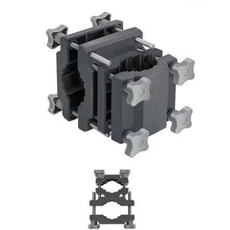 Supporto universale per ombrellone premium per ringhiere di balconi Supporto per ombrellone per ombrelloni quadrati e rotondi Base per ombrellone per terrazza modulare con balcone, antracite/grigio