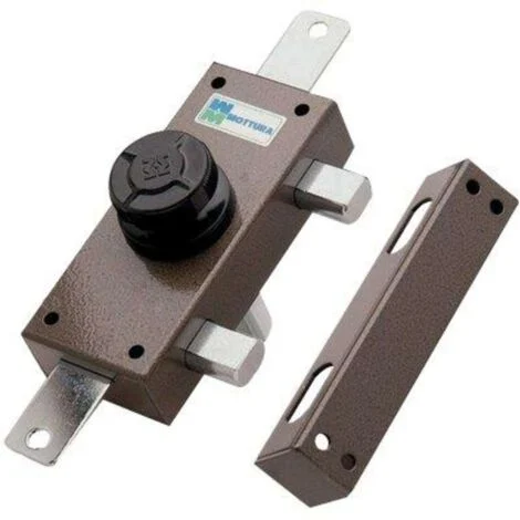 SERRATURA LEGNO APPLICARE 34329 MOTTURA - C.POMPA M2 + POMO TRIPLICE E.MM 30 - 1 pezzo