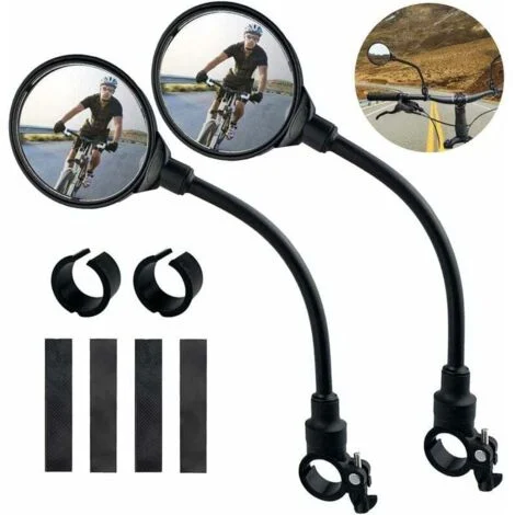 Set di 2 specchietti retrovisori per bicicletta per manubrio, specchietto retrovisore per bicicletta regolabile a 360°, specchietto retrovisore per scooter elettrico, specchietto retrovisore per mount