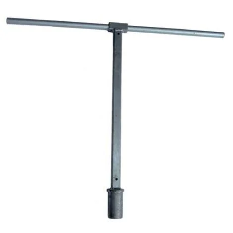 Supporto-Chiave Manuale per Ancorare Supporto Zincato per (Palo a T)(Pali in Legno) nel Terreno