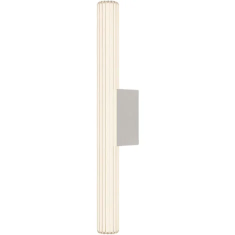 Applique moderna bianca, tubo di vetro con linee, 61 cm IP44, LED a colori variabili, 12W LINEA Light Prestige