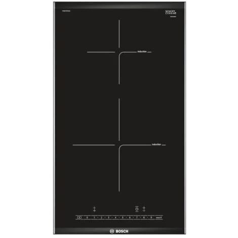 Table de cuisson vitrocéramique BOSCH PIB375FB1E - 2 foyers induction - QuickStart - Sécurité enfants