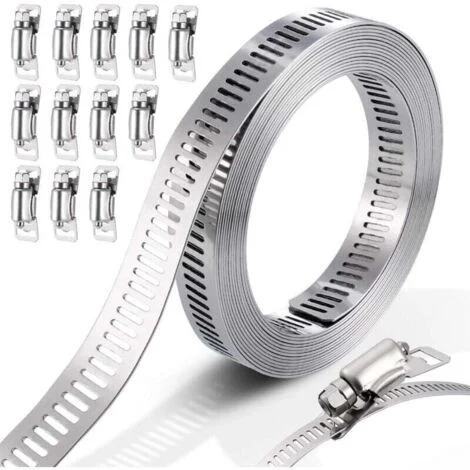 Fascette stringitubo, fascette stringitubo in acciaio inox 304, fascette stringitubo regolabili, fascette stringitubo in acciaio inox