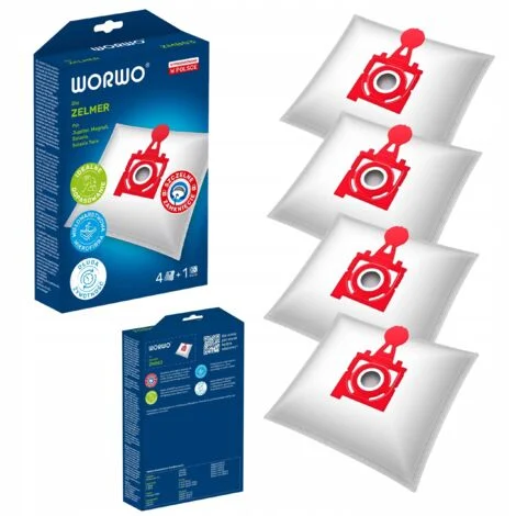 SACCHETTI per aspirapolvere ZELMER JUPITER ZVCA300B 49.4200 ZMB03K 4 pezzi + filtro