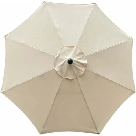 Copertura di ricambio per ombrellone 8 stecche 3m impermeabile anti UV tessuto di ricambio beige