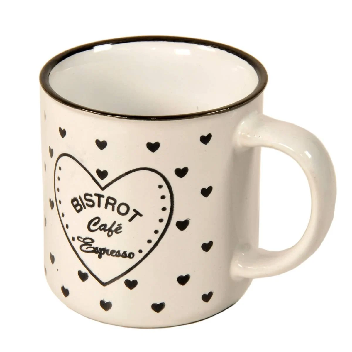 Tazza Colazione Ceramica Bistrot Bianca ml.340
