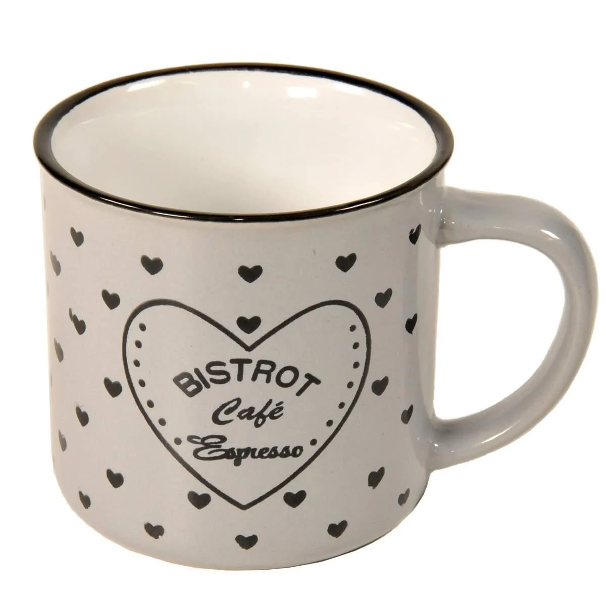 Tazza Colazione Ceramica Bistrot Grigia ml.340
