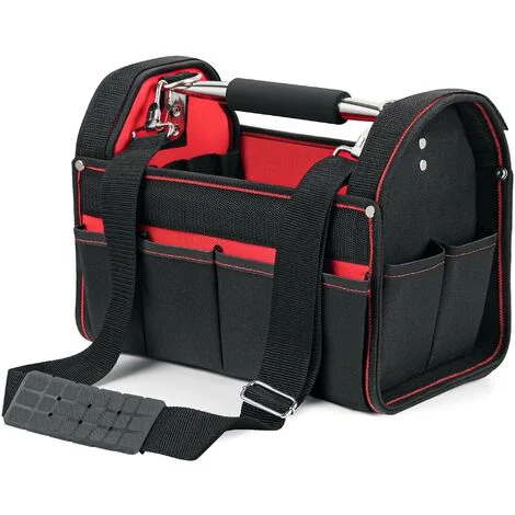 Borsa portautensili XL con scomparti interni ed esterni tracolla regolabile e maniglia di trasporto