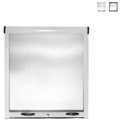 Zanzariera a Rullo in Kit Riducibile Universale per Finestra Verticale Easy-Up Bianca 80X170