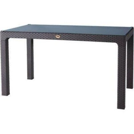 TAVOLO RATTAN KRETA 120x70 ANTRACITE DOMUS