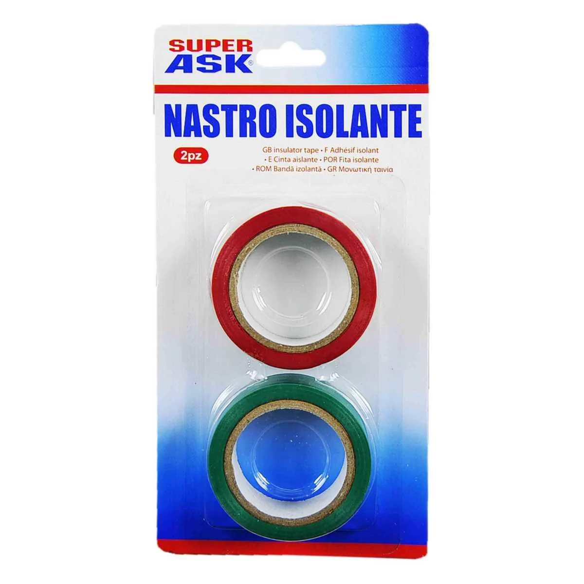 Nastro Adesivo Isolante pz.2 Verde Rosso