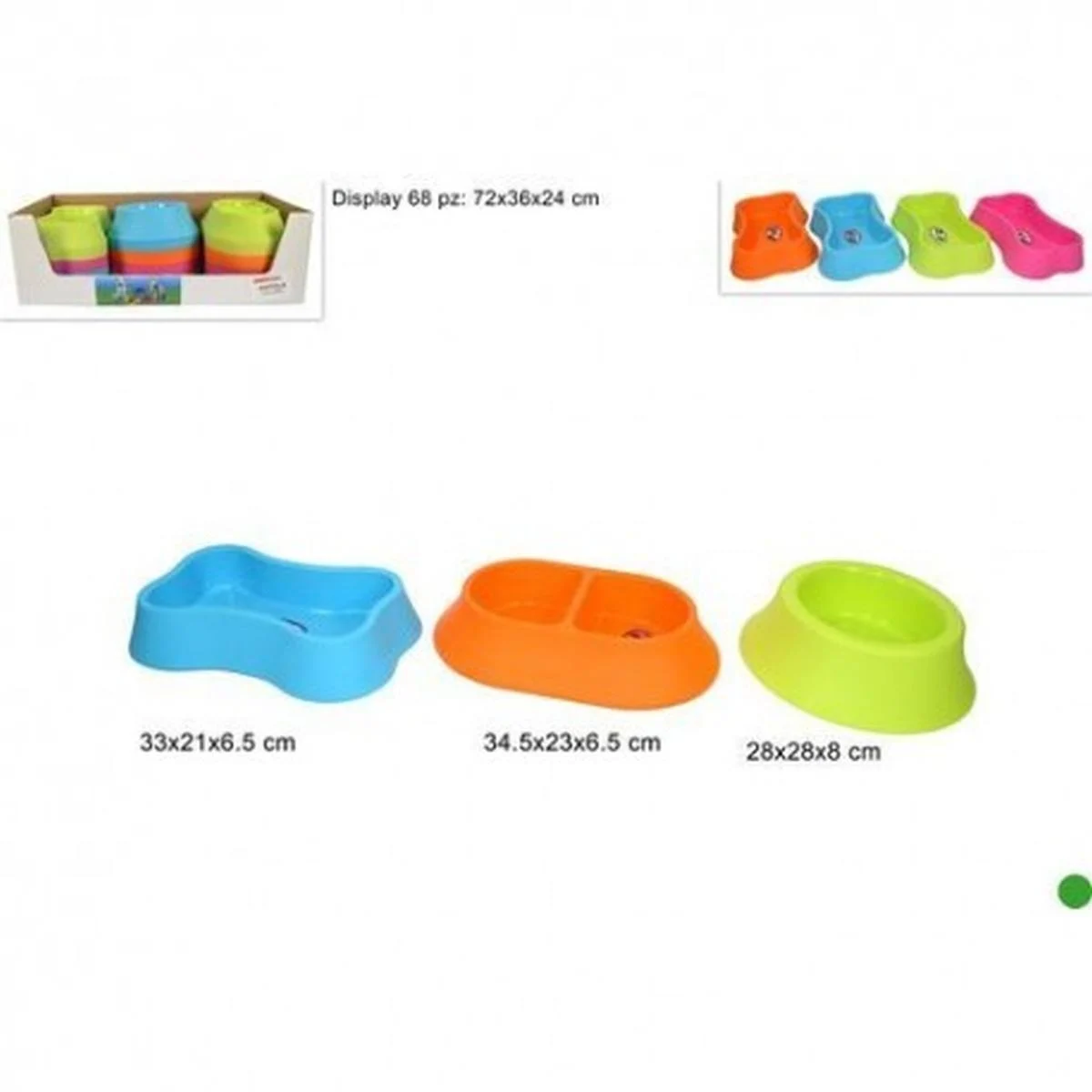 Ciotola Animali Forme Assortite 4Colori
